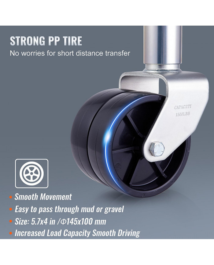 Cric de remorque, cric de remorque de bateau 35,3 po, cric de languette de remorque boulonné Capacité de poids [...]