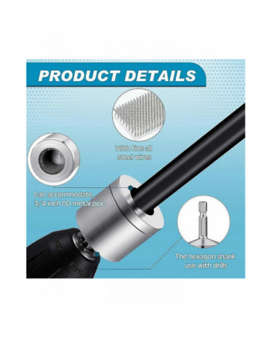 Paquet de 2 nettoyeurs de tuyaux en cuivre métallique avec 2 brosses remplaçables Brosse de nettoyage de tube pour [...]