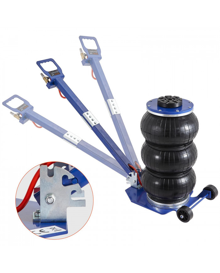 Air Jack, 3 tonnes/6600 lbs Triple sac Air Jack 17.7 », 3-5 S Fast Lifting Pneumatic Jack