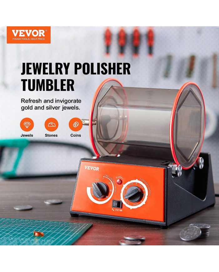 3kg Gobelet Rotatif Surface Polisseuse Bijoux Polonais Finition Machine Bijou DIY