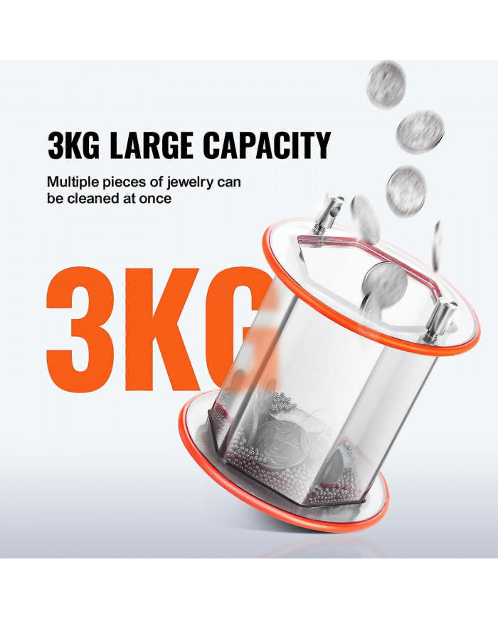 3kg Gobelet Rotatif Surface Polisseuse Bijoux Polonais Finition Machine Bijou DIY