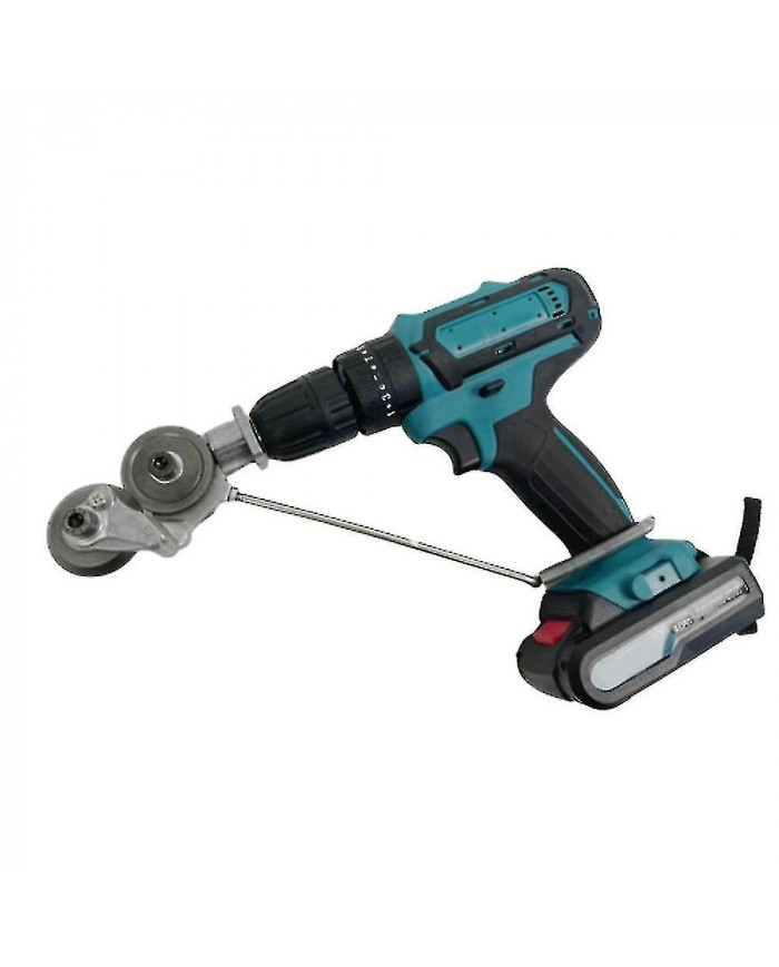 Coupe-plaque de perceuse électrique Double Hea Coupe-grignoteuse de tôle Compatible coupe Acier/alliage/pla