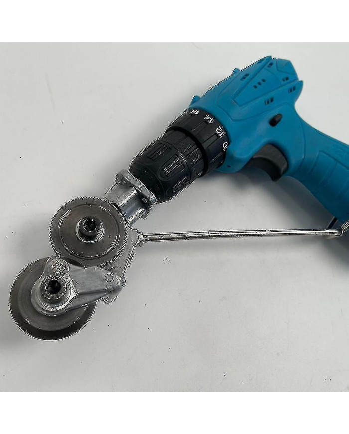 Coupe-plaque de perceuse électrique Double Hea Coupe-grignoteuse de tôle Compatible coupe Acier/alliage/pla