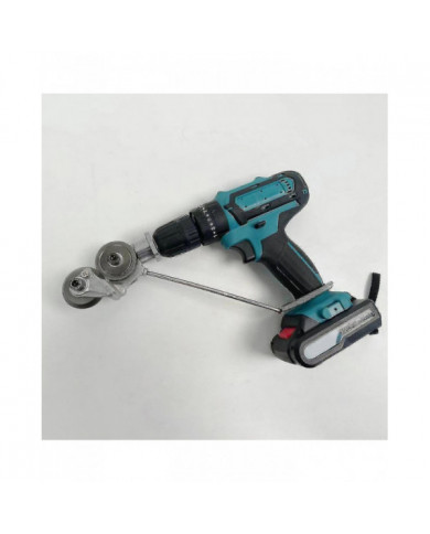 Coupe-plaque de perceuse électrique Double Hea Coupe-grignoteuse de tôle Compatible coupe Acier/alliage/pla