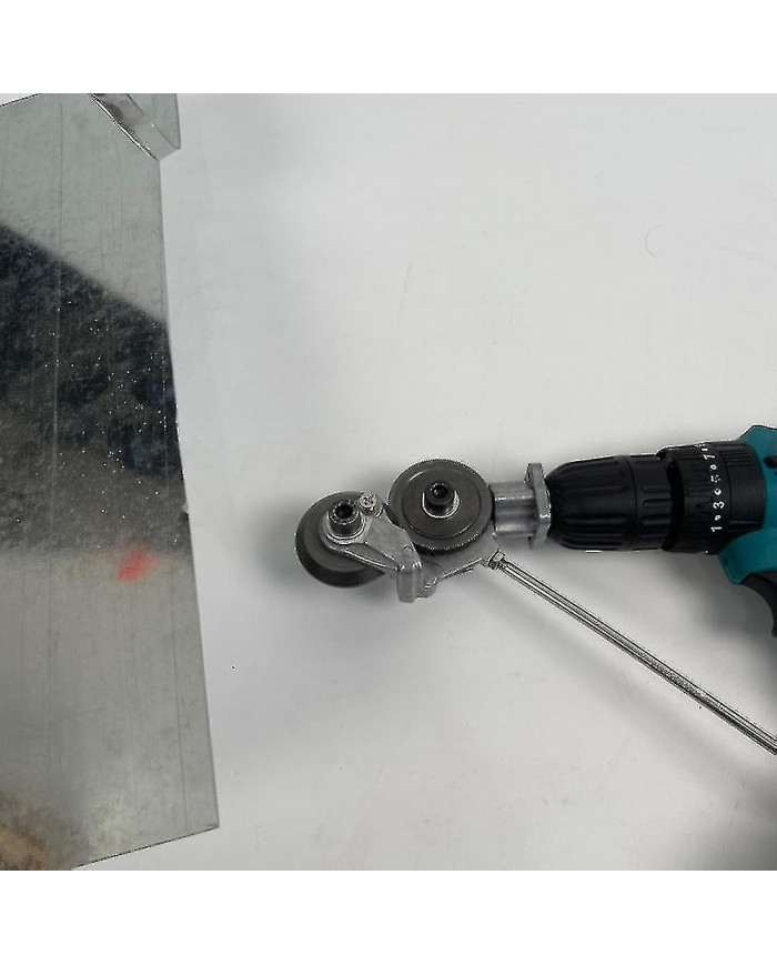 Coupe-plaque de perceuse électrique Double Hea Coupe-grignoteuse de tôle Compatible coupe Acier/alliage/pla