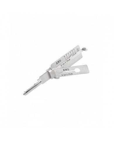 Serrurier Lishi 2 en 1 Outils Kw5 pour porte Ouvre-serrure civile Outil à main Serrurier professionnel à main T-DF