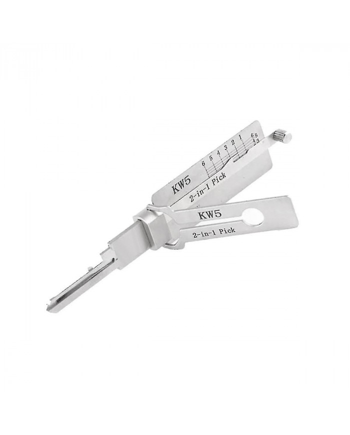 Serrurier Lishi 2 en 1 Outils Kw5 pour porte Ouvre-serrure civile Outil à main Serrurier professionnel à main T-DF