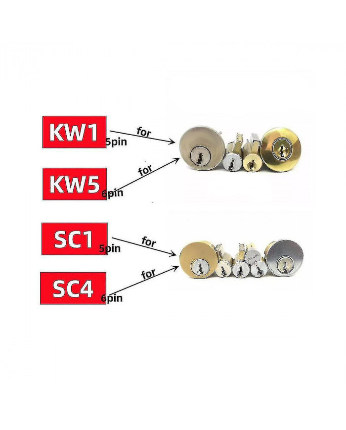 Serrurier Lishi 2 en 1 Outils Kw5 pour porte Ouvre-serrure civile Outil à main Serrurier professionnel à main T-DF