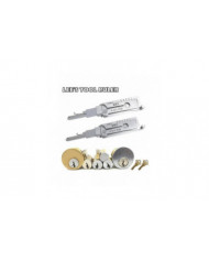 Serrurier Lishi 2 en 1 Outils Kw5 pour porte Ouvre-serrure civile Outil à main Serrurier professionnel à main T-DF