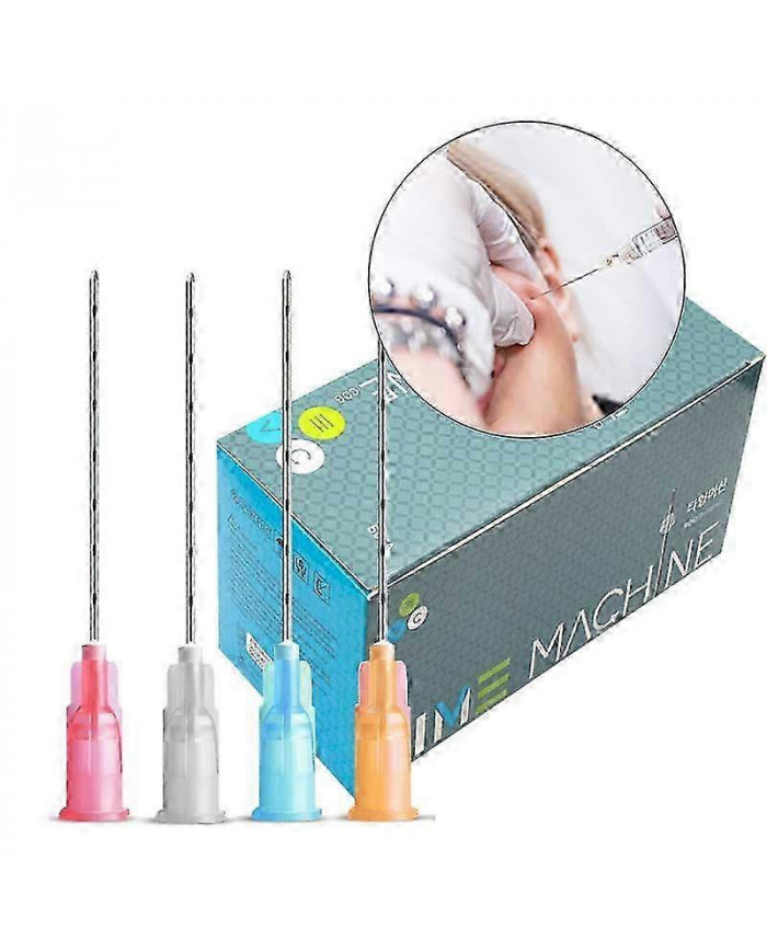 Canule jetable d’usine 22g 50mm 70mm Blunt Fine Micro Corps Piercing Aiguilles Canule Seringue Outil