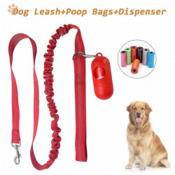 Laisse Réfléchissante Pour Chien Avec Sacs À Caca Et Distributeur (rouge) Laisse Réfléchissante Pour Chien Avec Sacs À Caca Et Distributeur (rouge)