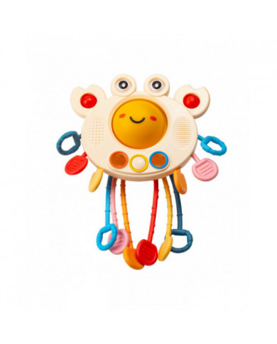 Jouet de préhension infantile Crabe de bande dessinée Textures multiples Silicone Pull Cordon Jouet De Dentition [...]