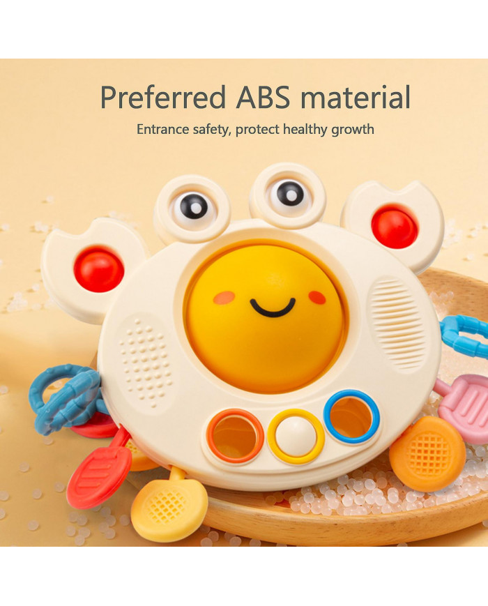 Jouet de préhension infantile Crabe de bande dessinée Textures multiples Silicone Pull Cordon Jouet De Dentition [...]