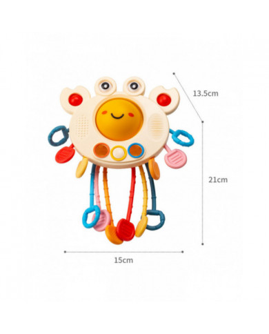Jouet de préhension infantile Crabe de bande dessinée Textures multiples Silicone Pull Cordon Jouet De Dentition [...]