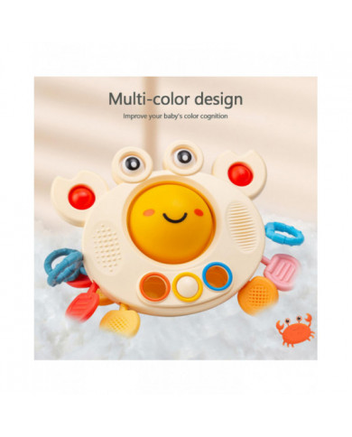 Jouet de préhension infantile Crabe de bande dessinée Textures multiples Silicone Pull Cordon Jouet De Dentition [...]