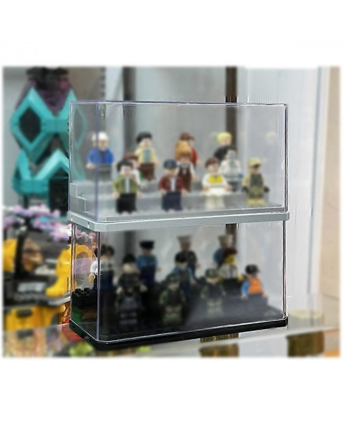 Boîte d’affichage de mini-figurines, boîte d’affichage de blocs de construction empilables étanches à la poussière [...]