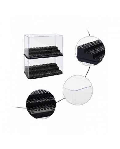 Boîte d’affichage de mini-figurines, boîte d’affichage de blocs de construction empilables étanches à la poussière [...]