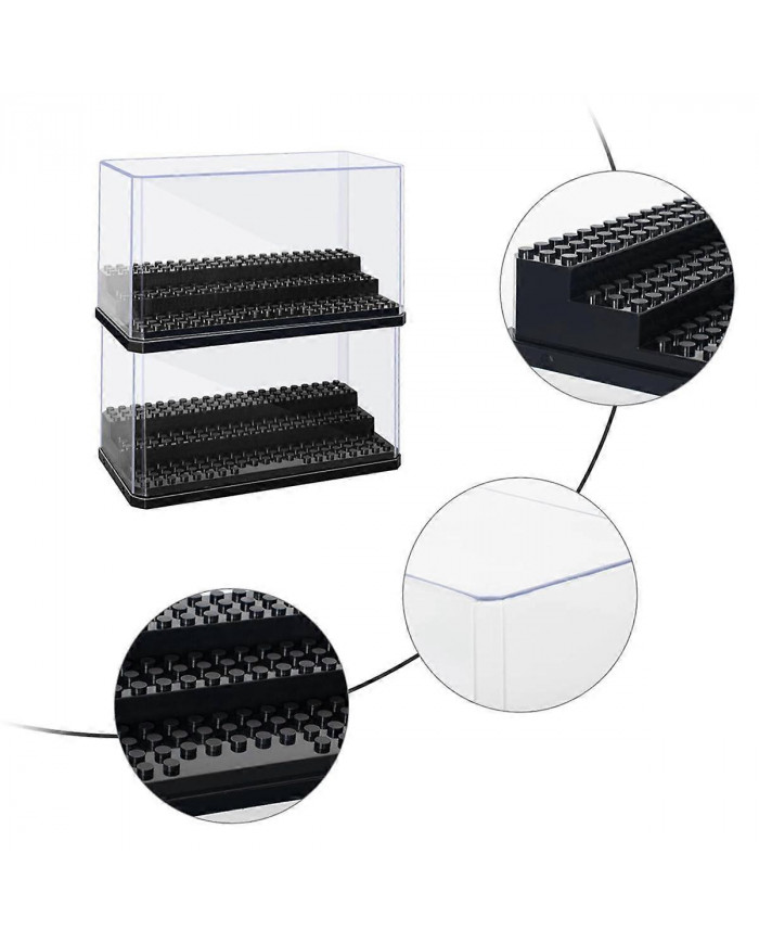 Boîte d’affichage de mini-figurines, boîte d’affichage de blocs de construction empilables étanches à la poussière [...]