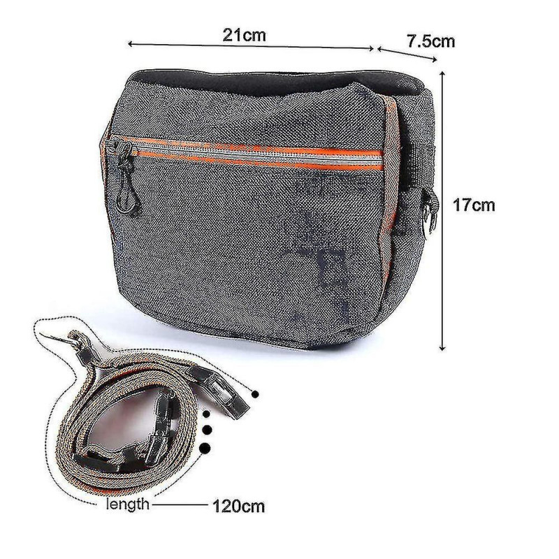 Auto Closing Portable Dogs Walking Bag With Adjustable Beltblue