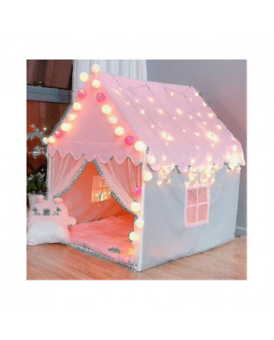 Tente de jeux pour enfants, maison de jeux, enfants Big Play Castle Fairy Tent Tente en coton avec lumières de [...]