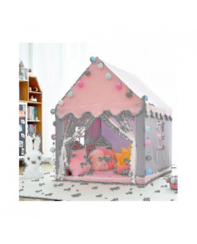 Tente de jeux pour enfants, maison de jeux, enfants Big Play Castle Fairy Tent Tente en coton avec lumières de [...]