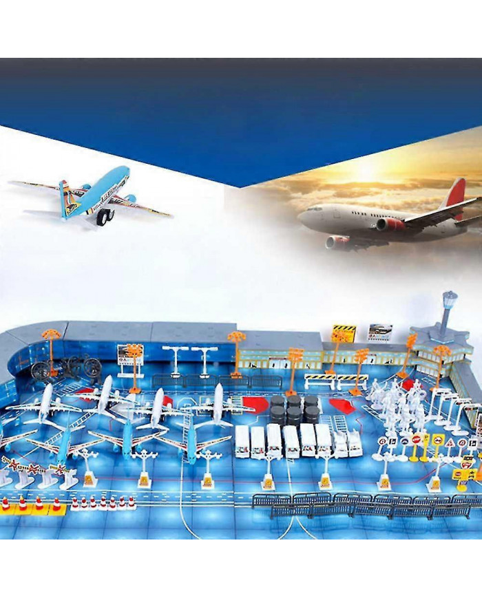 200pcs Ensemble de jouets de modèle de table de sable d'aéroport pour le jeu de simulation et le développement du [...]
