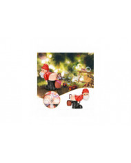 2023 Christmas New Automatic Bubble Machine With Lights, Music, Funny Santa Claus Bubble Toys (60ml Bubble Solution)