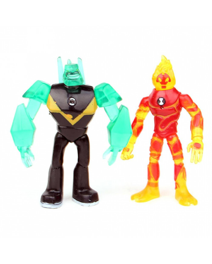 Haloppe 9Pcs Ben 10 Kineceleran Heatblast LED Figurines D’action Enfants Jouet Cadeau Décor De Bureau
