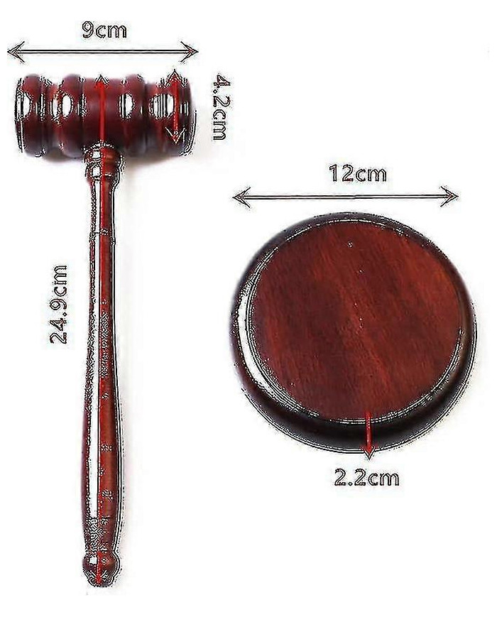 Marteau en bois et bloc sonore Set Marteau en bois et marteau rond Sound Block Parfait pour juge avocat Au