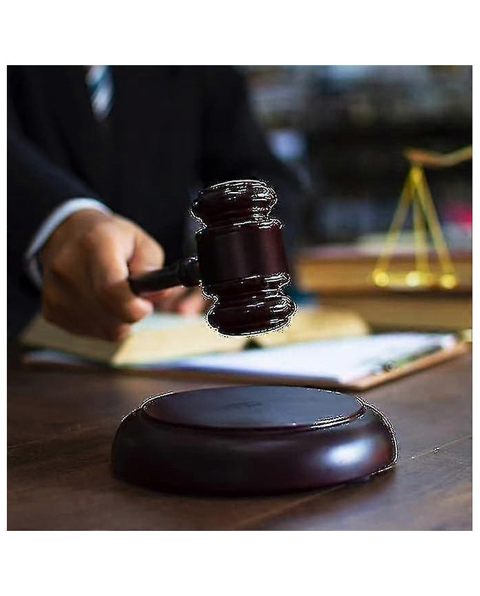 Marteau en bois et bloc sonore Set Marteau en bois et marteau rond Sound Block Parfait pour juge avocat Au