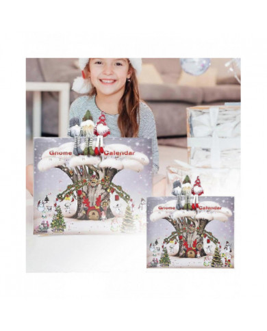 2024 Noël Gnome Calendrier du compte à rebours,Calendrier de l’Avent de Noël de 24 jours avec jouets en peluche [...]
