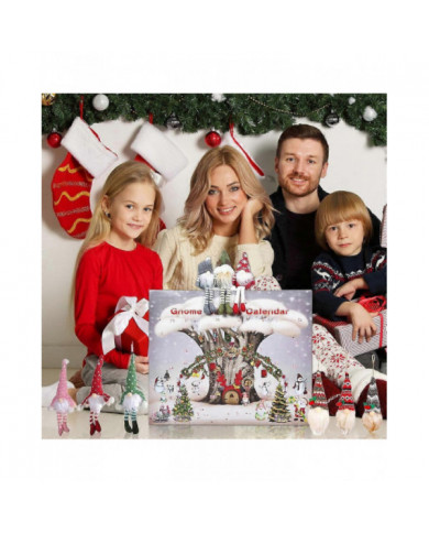 2024 Noël Gnome Calendrier du compte à rebours,Calendrier de l’Avent de Noël de 24 jours avec jouets en peluche [...]