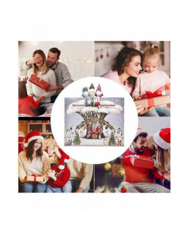 2024 Noël Gnome Calendrier du compte à rebours,Calendrier de l’Avent de Noël de 24 jours avec jouets en peluche [...]