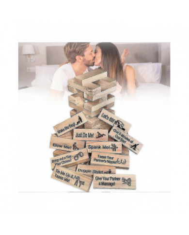 48pcs Super Naughty Block Tower Game, Idées de soirée de rendez-vous d’activités de couple, jeu de blocs [...]