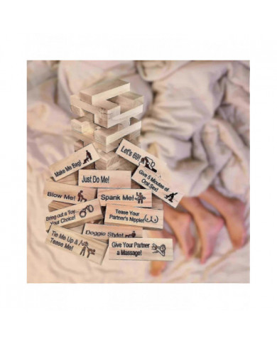 48pcs Super Naughty Block Tower Game, Idées de soirée de rendez-vous d’activités de couple, jeu de blocs [...]