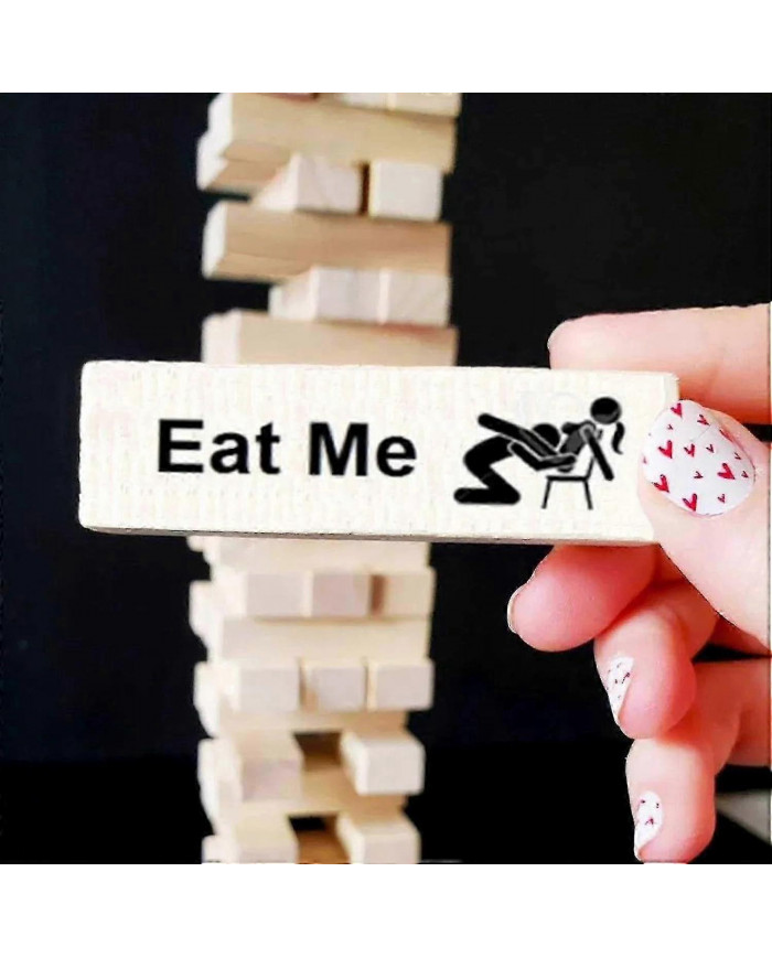 48pcs Super Naughty Block Tower Game, Idées de soirée de rendez-vous d’activités de couple, jeu de blocs [...]