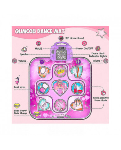 Jouets de tapis de danse pour les cadeaux d’anniversaire de filles de 3 à 12 ans, tapis de danse musical pour les [...]