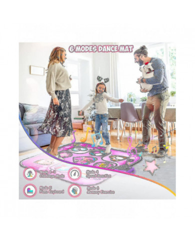 Jouets de tapis de danse pour les cadeaux d’anniversaire de filles de 3 à 12 ans, tapis de danse musical pour les [...]