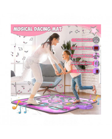 Jouets de tapis de danse pour les cadeaux d’anniversaire de filles de 3 à 12 ans, tapis de danse musical pour les [...]