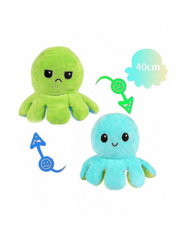 40cm géant réversible en peluche animal réversible triste p jouet votre sans un mot! violet et