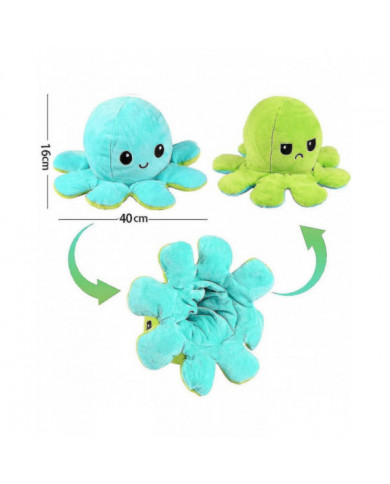 40cm géant réversible en peluche animal réversible triste p jouet votre sans un mot! violet et