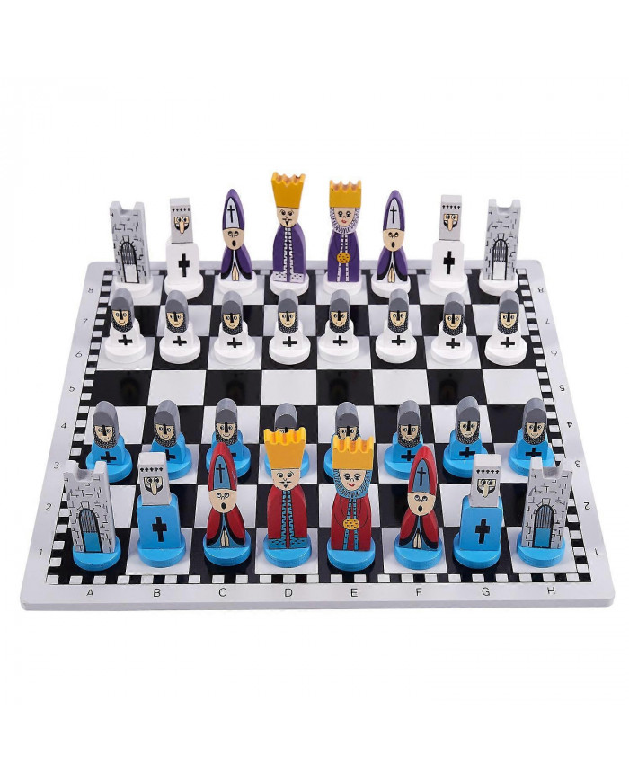 Échecs en bois Cadeaux pour enfants Dessin animé Modélisation Jouets d'échecs