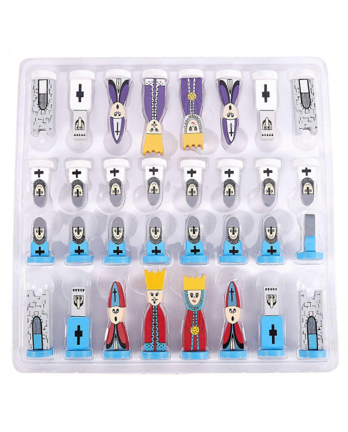 Échecs en bois Cadeaux pour enfants Dessin animé Modélisation Jouets d'échecs