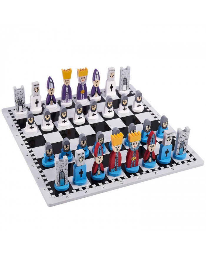 Échecs en bois Cadeaux pour enfants Dessin animé Modélisation Jouets d'échecs