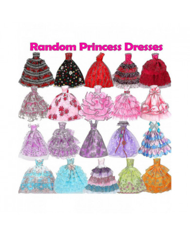 50pcs / set Barbie Poupée Robes Chaussuresbijoux Vêtements Accessoires Habillage Jeu Pour 30cm Poupée - shengX
