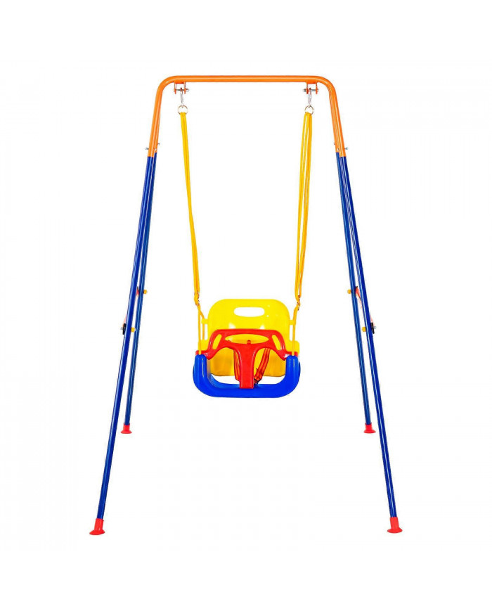 Balançoires pour jardin, balançoire 3-en-1 pour tout-petits avec 4 sacs de sable, pour les tout-petits de 6 à 36 [...]