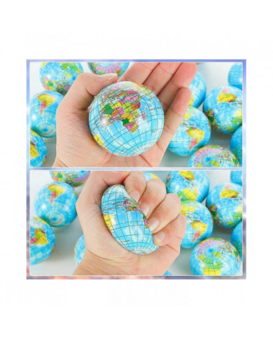 20 Pack Earth Stress Balls, 2,5 pouces Earth Theme Squeeze Balls, stress Relief Balls Squeeze Anxiety