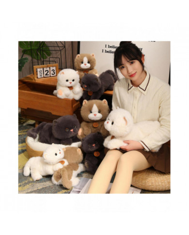 Naievear Simulé Chat Peluche Jouet Assis Couché Chaton Doudou Moelleux En Peluche Animal Poupée Bureau À Domicile [...]