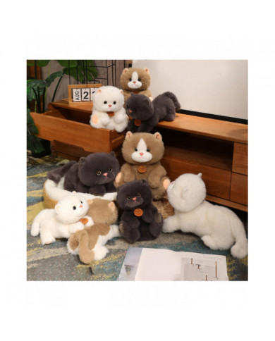 Naievear Simulé Chat Peluche Jouet Assis Couché Chaton Doudou Moelleux En Peluche Animal Poupée Bureau À Domicile [...]