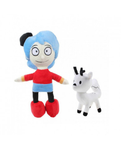 Hilda blue-haired girl into the city doll cartoon fawn fox twig plush toy